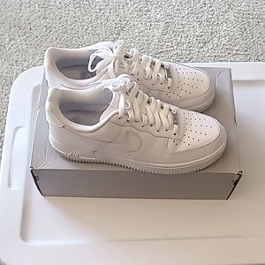 Womens Air Force 1s '07 White Suze 9 Like New Worn 1 time